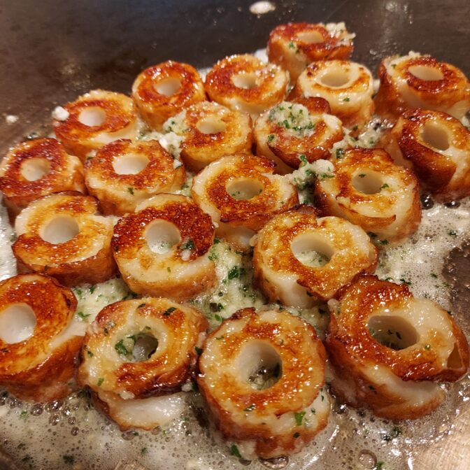 ちくわのエスカルゴバター焼き