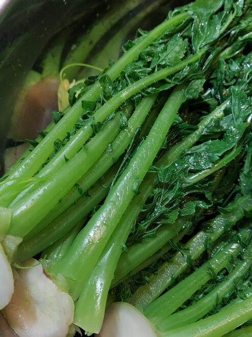 茹で大根葉